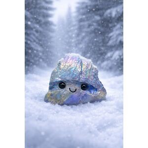 Handmade Crystal Buddy w/Iridescent Blue Angel Aura Finish, Looking For His home